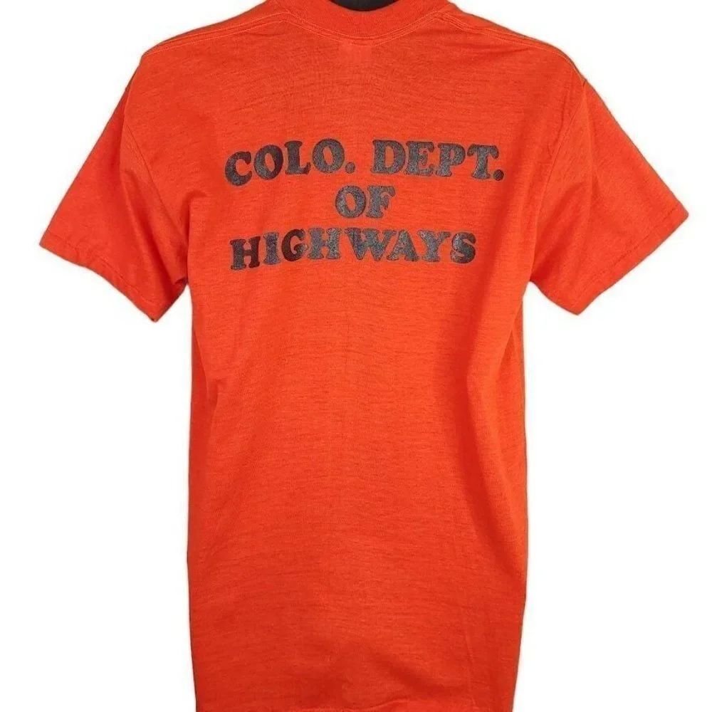 Colorado Department Of Highways T Shirt Vintage 80s Shera Made In USA Medium
